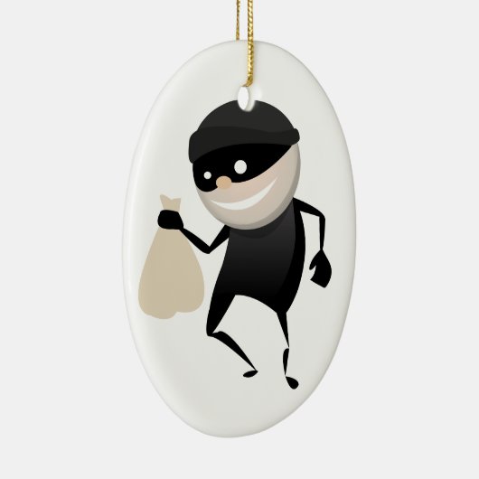 Funny Thief Keramisch Ornament (Rechts)