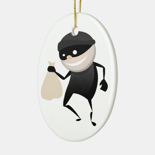 Funny Thief Keramisch Ornament (Links)