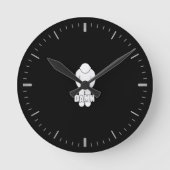 Funny Thin Blue Line Ronde Klok (Voorkant)