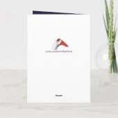 Funny Thin White Duck Easter Space Ceig Music Orbi Feestdagen Kaart (Achterkant)