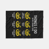 Funny Things I Do In My Spare Time Snake Animal Lo Fleece Deken (Voorkant (Horizontaal))