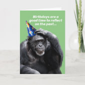 Funny Thinking Chimpansee met feestdag Pet Kaart (Voorkant)