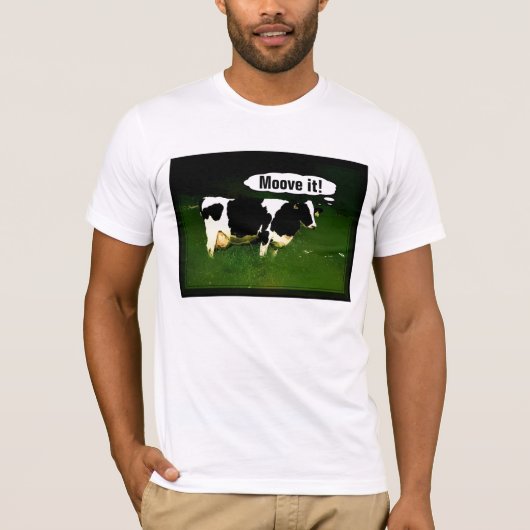 Funny Thinking Cow T-shirt (Voorkant)