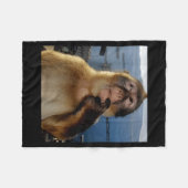 Funny Thinking Monkey Meme Curious Ape Brainrot Gi Fleece Deken (Voorkant (Horizontaal))