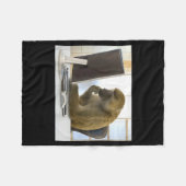 Funny Thinking Monkey Meme Office Curious Ape Brai Fleece Deken (Voorkant (Horizontaal))