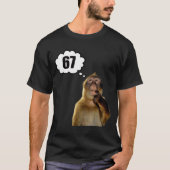 Funny Thinking Monkey Meme Six Seven 6 7 Meme  T-shirt (Voorkant)