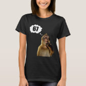 Funny Thinking Monkey Meme Six Seven 6 7 Meme  T-shirt (Voorkant)