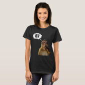Funny Thinking Monkey Meme Six Seven 6 7 Meme  T-shirt (Voorkant volledig)