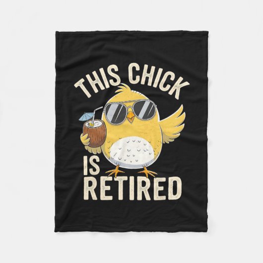 Funny This Chick Is Retired Grandma Trip Mother Va Fleece Deken (Voorkant)