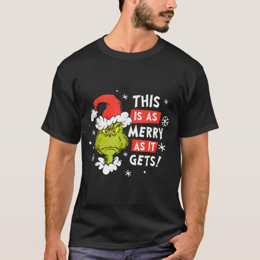 Funny This Is As Merry As It Gets Christmas, Sarca T-shirt (Voorkant)