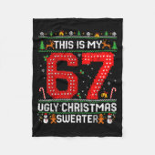 Funny This Is My 67 Ugly Christmas Sweater Xmas Ma Fleece Deken (Voorkant)
