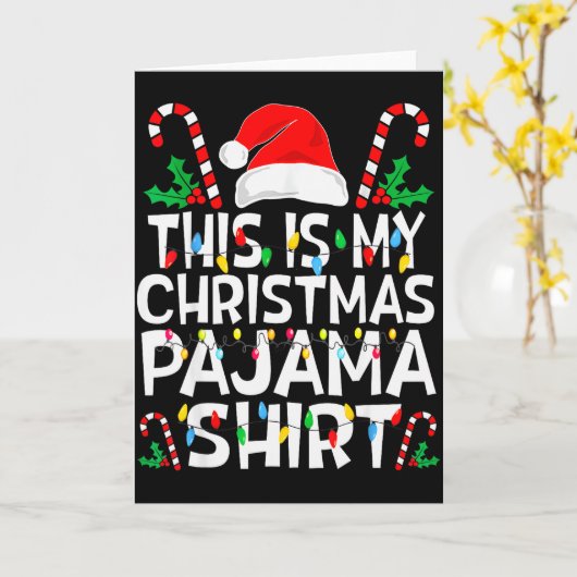 Funny This Is My Christmas Pajama Sweater For Chri Kaart (Gele Bloem)
