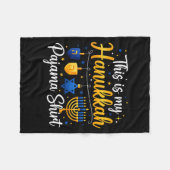 Funny This Is My Hanukkah Pajamakah Pajama Chanuka Fleece Deken (Voorkant (Horizontaal))