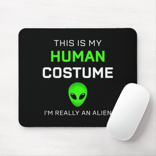 Funny This Is My Human Costume For Alien Halloween Muismat (Met muis)