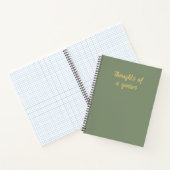 Funny Thoughts, Genius Sage Green Gold Notitieboek (Binnen)