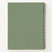 Funny Thoughts, Genius Sage Green Gold Notitieboek (Achterkant)
