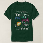 Funny Three Dragons met Moon en Flames voor Drago T-shirt (Design voorkant)