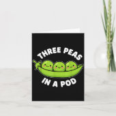 Funny Three Peas In A D Cute Kawaii Kaart (Voorkant)