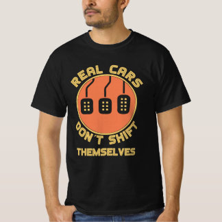 Funny Three Pedals Car Guys gift Classically train T-shirt