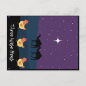 Funny Three Wise Hens Briefkaart met Kerstmis (Voorkant)