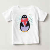 Funny Thuglife Penguin Baby Fine Jersey T-Shirt (Voorkant)