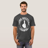 Funny Thumb Wrestling Champion Useless Talent T-shirt (Voorkant volledig)