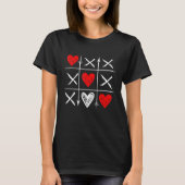 Funny Tic Tac Toe Game Cute Valentine Day Fiance G T-shirt (Voorkant)