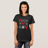 Funny Tic Tac Toe Game Cute Valentine Day Fiance G T-shirt (Voorkant volledig)