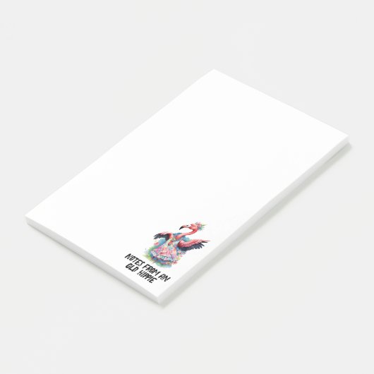 Funny Tie Dye Flamingo Hippie Post-it® Notes (Schuin)