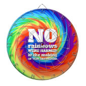 Funny TieDye Er zijn geen regenbogen beschadigd .. Dartbord (Voorkant)