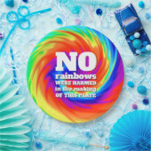 Funny TieDye Er zijn geen regenbogen beschadigd .. Papieren Bordje (Feest)