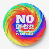 Funny TieDye Er zijn geen regenbogen beschadigd .. Papieren Bordje (Voorkant)