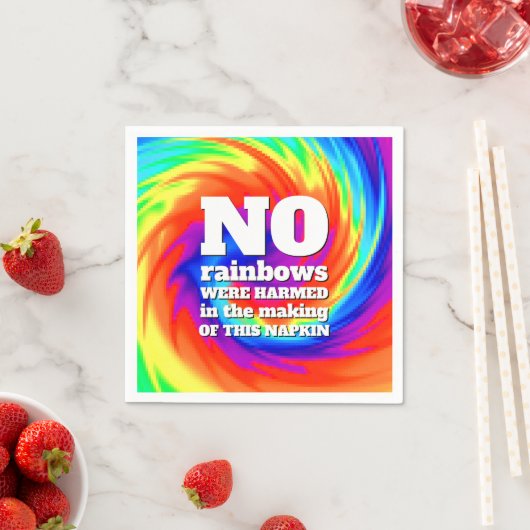 Funny TieDye Er zijn geen regenbogen beschadigd .. Servet (Insitu)