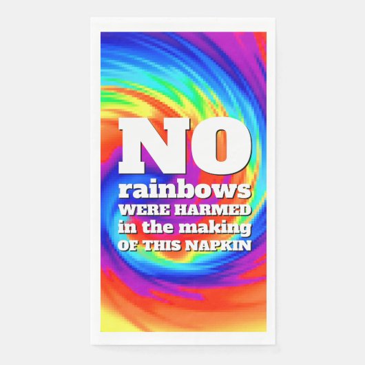 Funny TieDye Er zijn geen regenbogen beschadigd .. Servet (Voorkant)