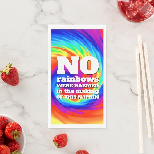 Funny TieDye Er zijn geen regenbogen beschadigd .. Servet (Insitu)