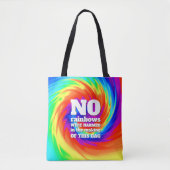 Funny TieDye Er zijn geen regenbogen beschadigd .. Tote Bag (Voorkant)