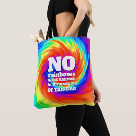 Funny TieDye Er zijn geen regenbogen beschadigd .. Tote Bag