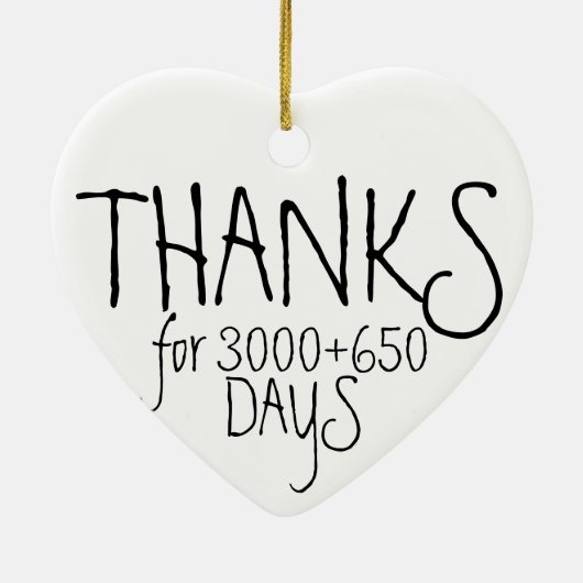 Funny tien jaar gehuwde echtgenote man keramisch ornament (Achterkant)