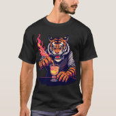 Funny Tiger Bartender T-Shirt | Gift for Bartender (Voorkant)