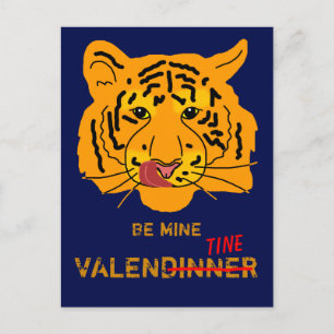 Funny Tiger be My ValenDinner Briefkaart