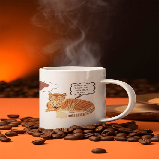 Funny Tiger & Bunny Dilemma – Leuke Dierenstrip Grote Koffiekop