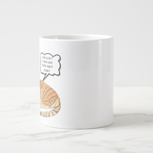 Funny Tiger & Bunny Dilemma – Leuke Dierenstrip Grote Koffiekop (Voorkant)