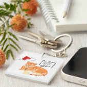 Funny Tiger & Bunny Dilemma – Leuke Dierenstrip Sleutelhanger (Voorkant Rechts)