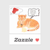 Funny Tiger & Bunny Dilemma – Leuke Dierenstrip Sticker (Vel)