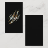 Funny Tiger Face Torn Claw Wild Safari Animal Cat Visitekaartje (Voorkant / Achterkant)