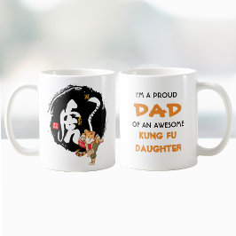 Funny Tiger Kung Fu Vaderdag Dad Birthday Koffiemok