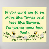 Funny Tigger en Pooh Sign Poster (Voorkant)