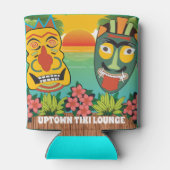 Funny Tiki heeft een tropische zonsondergang en na Blikjeskoeler (Achterkant)