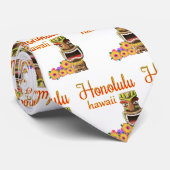 Funny Tiki Honolulu Hawaii Stropdas (Opgerold)