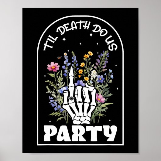 Funny Til' Death Do Us Bachelorette Party Bridesma Poster (Voorkant)